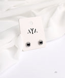 AYA Black Square Stud Earrings
