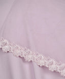 Pearl Pink Embroidered Trim A-Line Cardigan