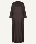 Dark Brown Batwing Button-Down Abaya