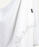 White Satin Fancy Hijab