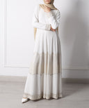 Yara White Panel Dress