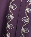 Plum Purple Open Front Cardigan Abaya