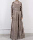 Ada Light Taupe Panel Dress