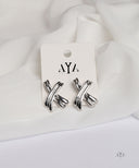 AYA Silver Abstract Crisscross Earrings