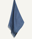 Navy Blue Satin Fancy Hijab