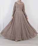 Ada Light Taupe Panel Dress