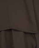 Brown Overlap A-Line Maxi Dress