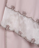 Soft Pink Embellished Sleeve A-Line Cardigan Set