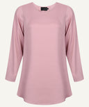Peach Bud Short-Length Top with Flared Trousers Matching Set
