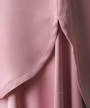 Peach Bud Short-Length Top with Flared Trousers Matching Set