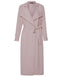 Rose Dust Long Sleeve Modest Trench Coat 
