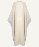 Ivory Front Open Embroidered Side Panel Kaftan Set