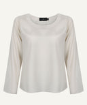 Grey Khaki Butterfly Kaftan Tunic with Contrast Brown Skirt