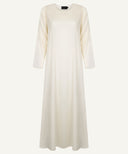 Ivory Front Open Embroidered Side Panel Kaftan Set