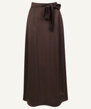 Grey Khaki Butterfly Kaftan Tunic with Contrast Brown Skirt