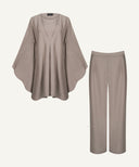 Taupe Kaftan Tunic Matching Set