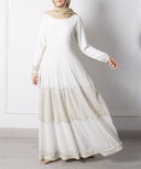 Yara White Panel Dress