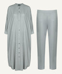 Watery Batwing Button Down Matching Set