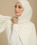 Aged White Chiffon Hijab