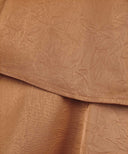 Dark Tan Satin Bell Sleeve Blouse