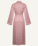 Chai Pink Bell Sleeve A-Line Satin Kimono