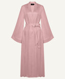 Chai Pink Bell Sleeve A-Line Satin Kimono