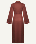 Mahogany Bell Sleeve A-Line Satin Kimono
