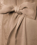 Taupe Bell Sleeve A-Line Satin Kimono