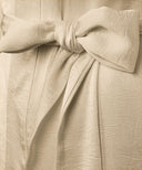 Wheat Gold Bell Sleeve A-Line Satin Kimono