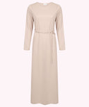 Pink Tan Belted Maxi Dress