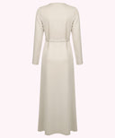 Vanilla Latte Belted Maxi Dress