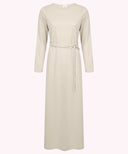Vanilla Latte Belted Maxi Dress