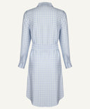Blue Plaid Breeze Button Down Long Sleeve Tunic