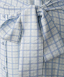 Blue Plaid Breeze Button Down Long Sleeve Tunic