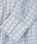 Blue Plaid Breeze Button Down Long Sleeve Tunic