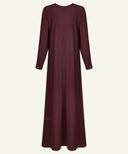 Burgundy Button Down A-line Abaya
