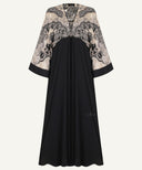 Beige Fil Coupe Printed Bell Sleeve Kimono