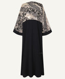 Beige Fil Coupe Printed Bell Sleeve Kimono