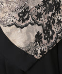 Beige Fil Coupe Printed Bell Sleeve Kimono