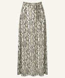 Snake Print A-Line Skirt