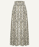 Snake Print A-Line Skirt