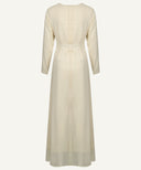 Polkadot Chiffon Classic A-Line Long Sleeve Maxi Abaya Dress