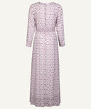 Rose Print Chiffon Classic A-Line Long Sleeve Maxi Abaya Dress