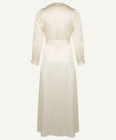Opal Satin Double Flat Collar Button Down Dress