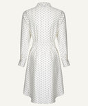 Cream Polka Dot Button Down Long Sleeve Tunic