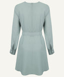 Lite Mint Long Sleeve Draped Blouse