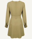 Ochre Long Sleeve Draped Blouse
