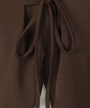 Espresso Side Tie Blouse