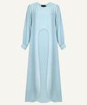 Ice Blue Cove Cut Maxi Dress