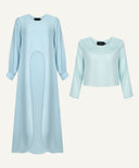 Ice Blue Cove Cut Maxi Dress